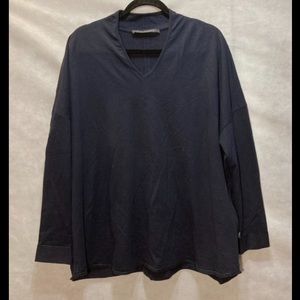 Elemente Clemente Organic Cotton V-Neck Long Sleeve Top